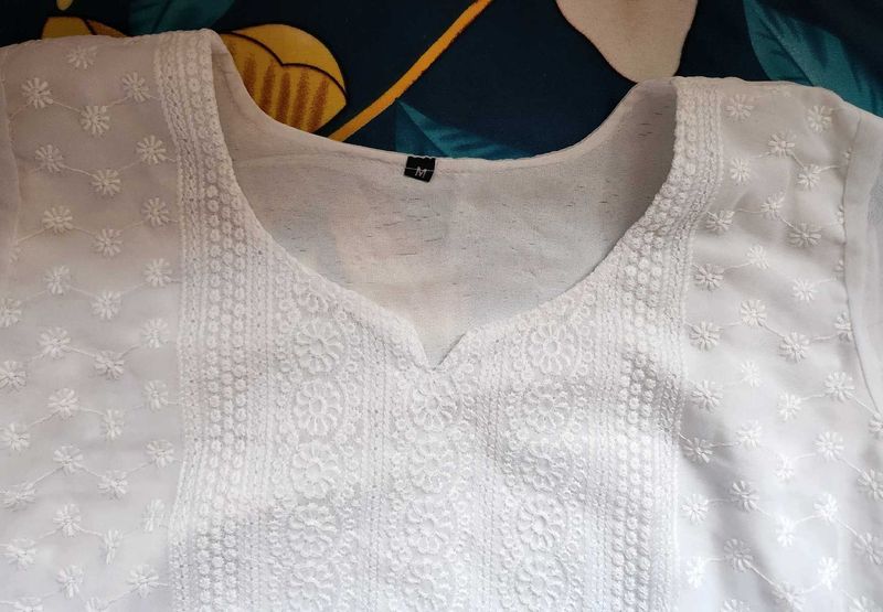 White Embroidered Top