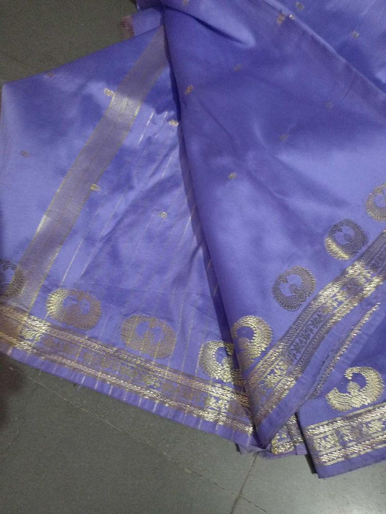 Lavender Narainapet Pattu Sari