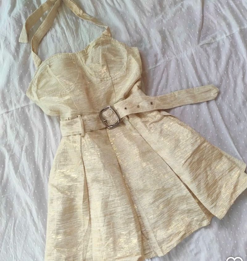 Sparkly Gold Mini Dress