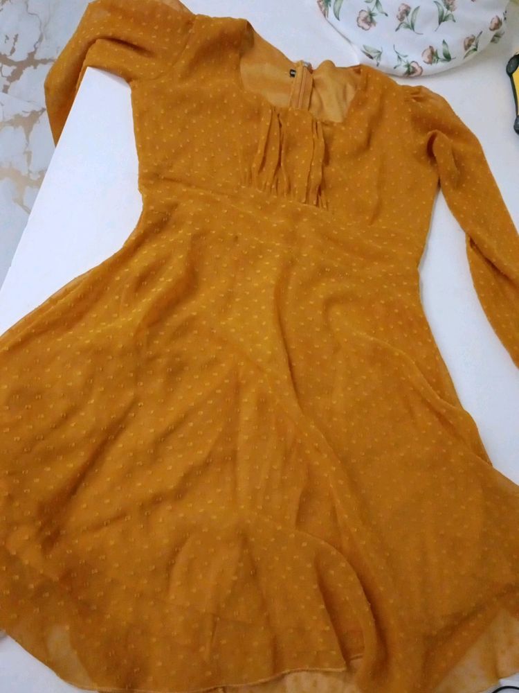 Mustard Yellow One Piece Dress