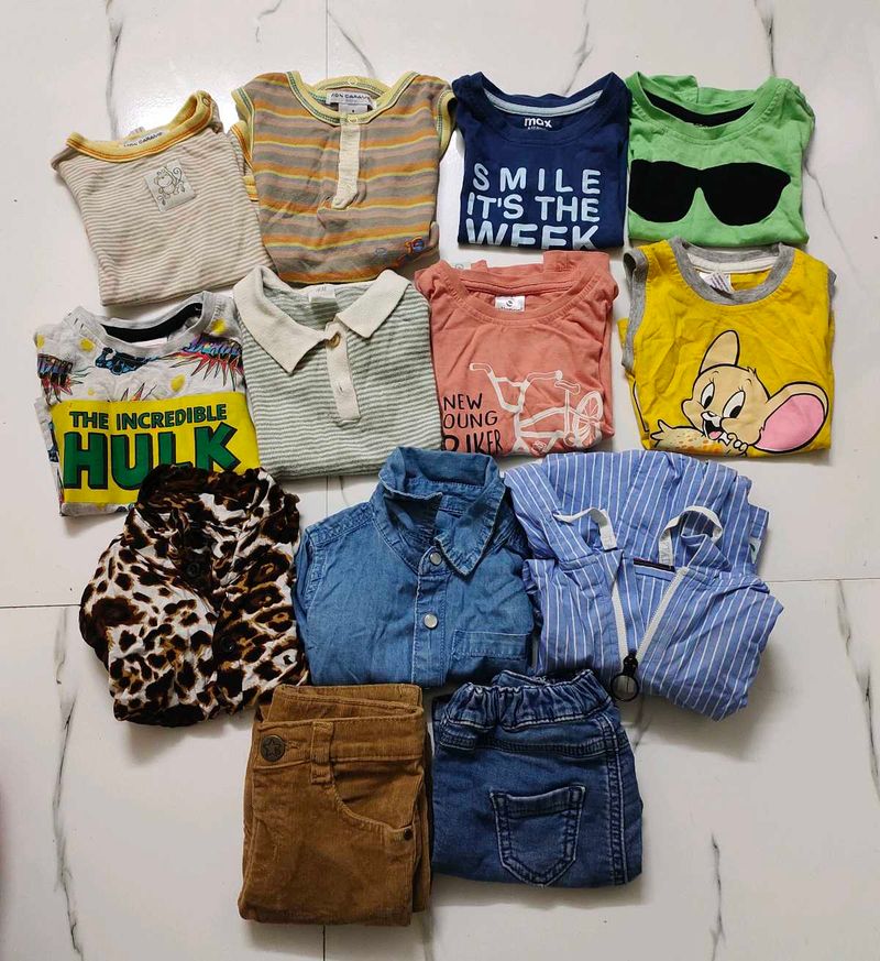 Combo Of 13 Kids Branded Closths (Slightly Used)