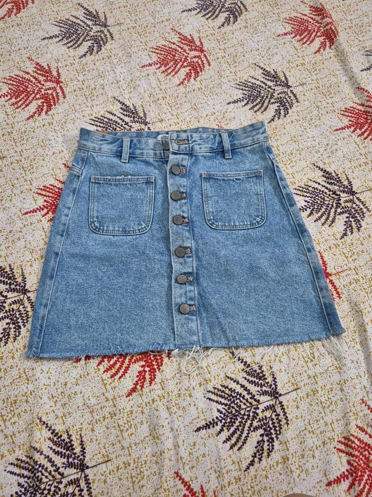 Zara Trf Button Up Skirt