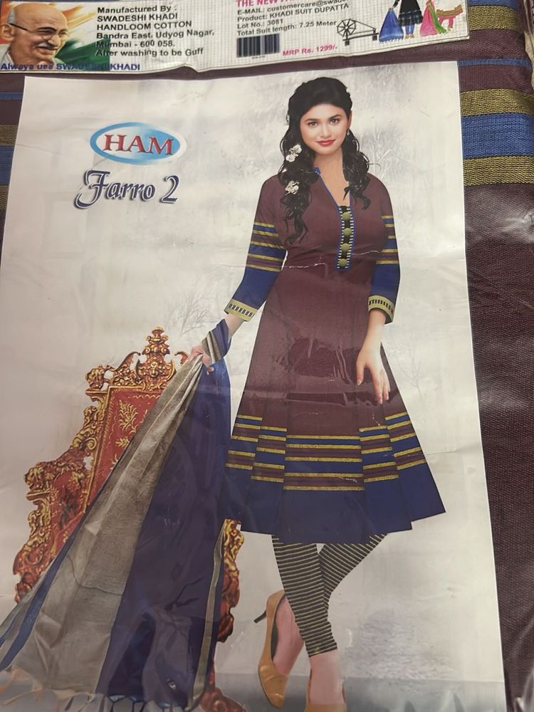 Khadi Suit Dupatta Set