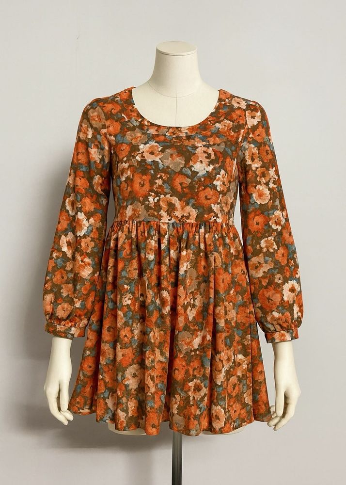 Floral Print Mini Dress🧡