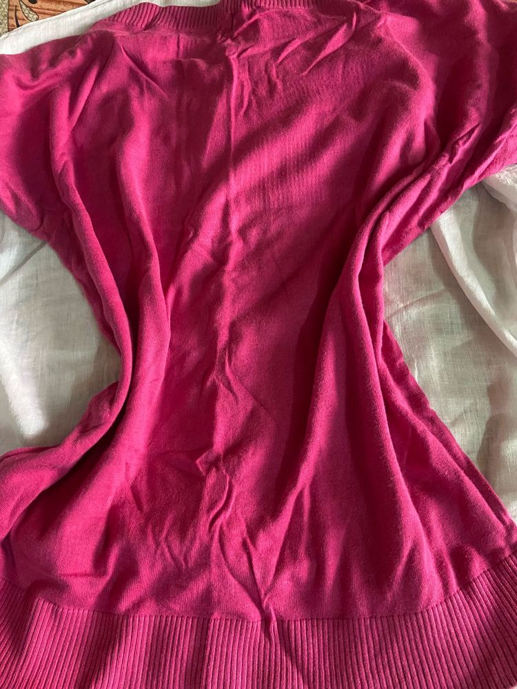Off Shoulder Pink Top