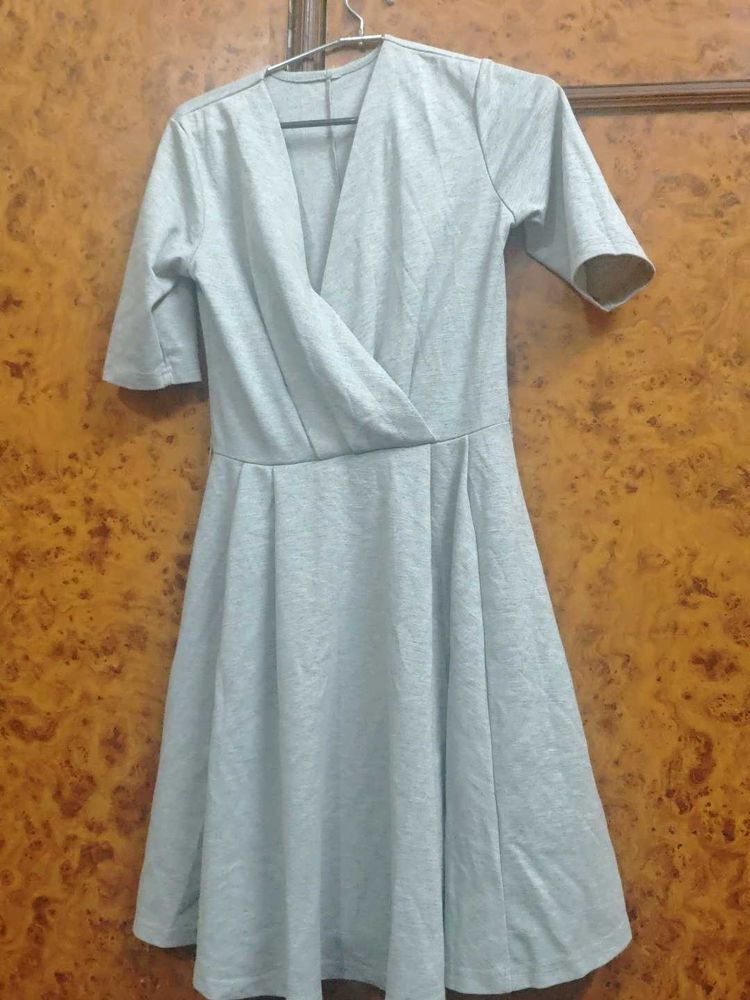 Grey Fit &amp; Flare Dress