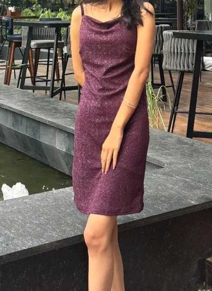 Sparkly Purple Bodycon Party Dress