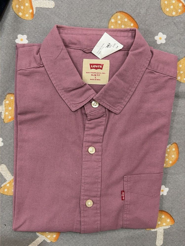 Levi&#39;s Mauve Slim Fit Shirt