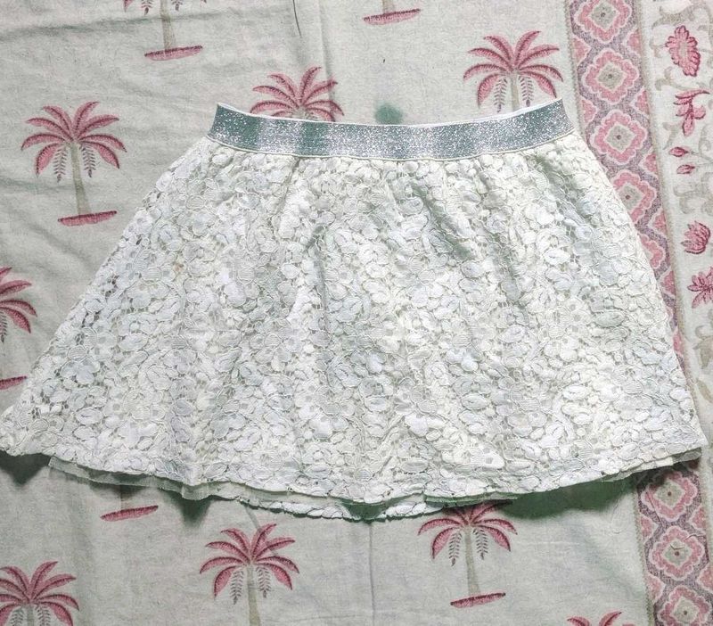 White Lace Skirt