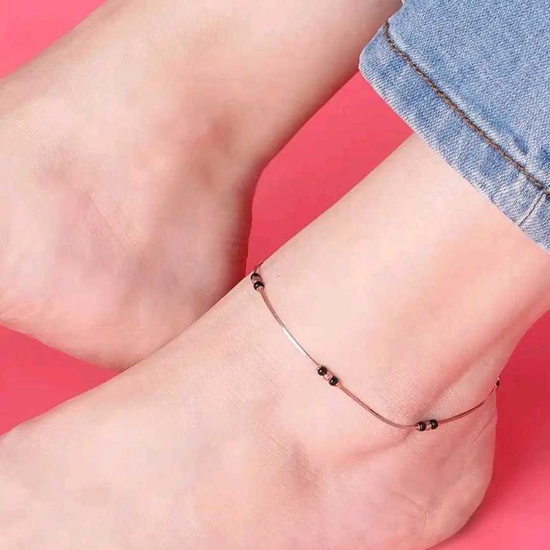 Zavya 925 Silver Rosegold Anklet.