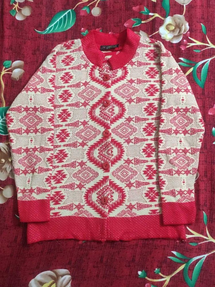WOOLEN LADIES WEAR ROUND NECK CARDIGAN SWEATER