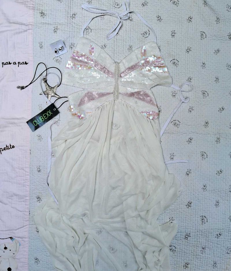 3.combo Y2k Butterfly Cami Halter Beach Dress Top