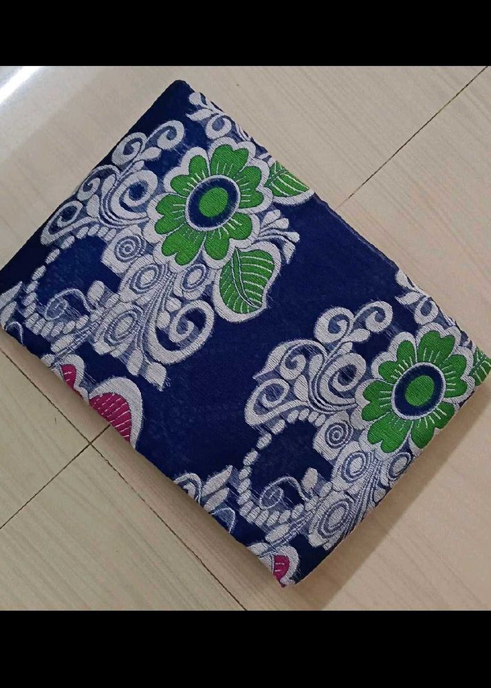 Blue Pure Cotton Jamdani Saree