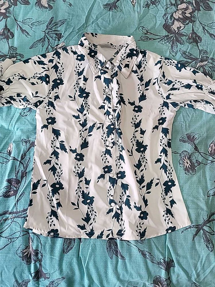 Floral Print Button-Down