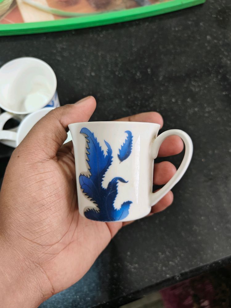 5 Tea ☕ Cups 🍵 Ceramic Made &amp; In Good Condition