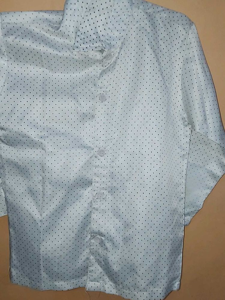 Polka Dot Button-Down