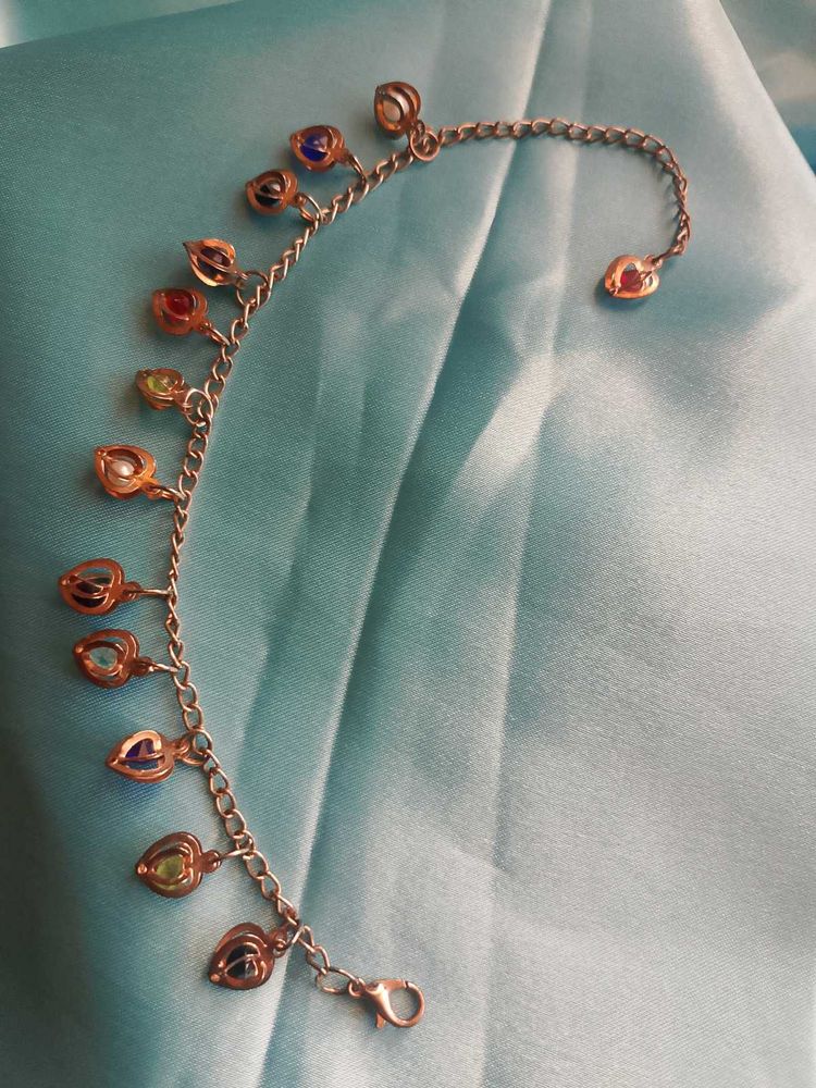 Multi Coloured Heart Beads Bracelet