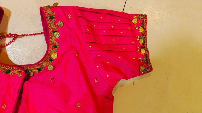 New Padded Pink Colour Wedding Blouse