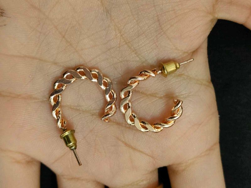 Rose Gold Hoop Earrings