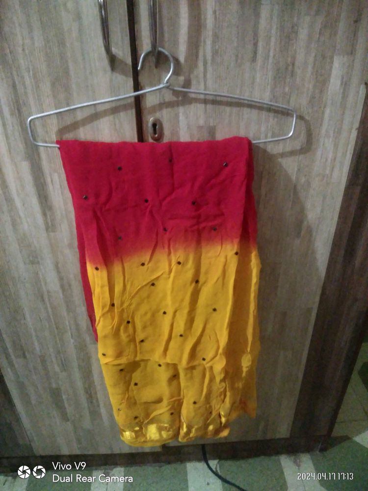 Red And Yellow Color Saree