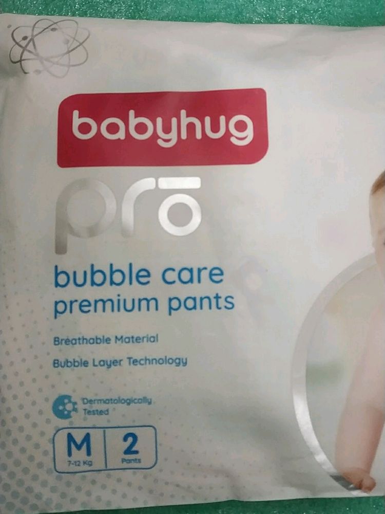 Baby hug Pro Bubble Care Premium Pants, M-size, 2 Piece