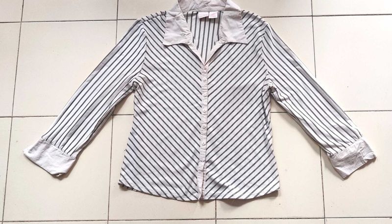 Striped Button-Down Shirt