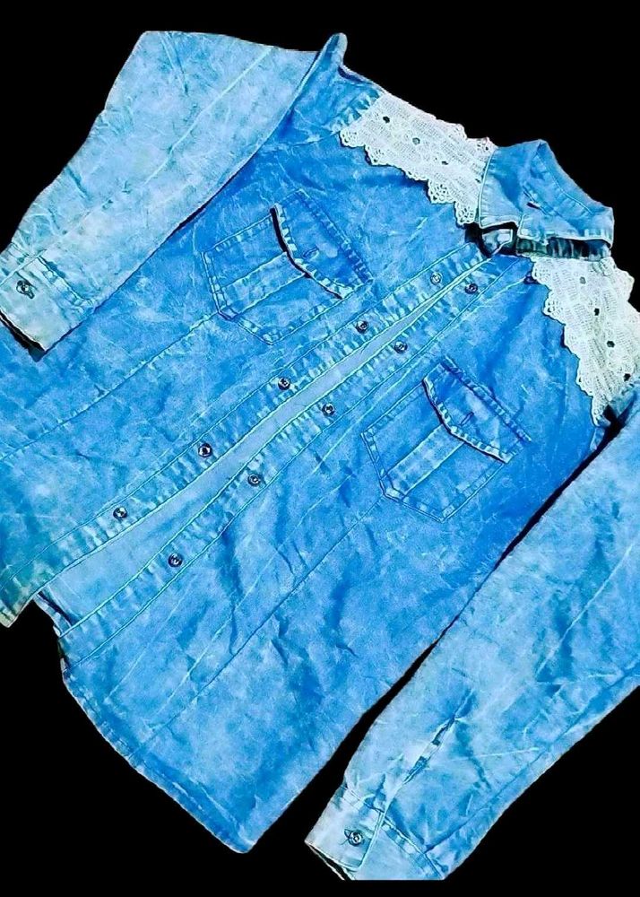 Vintage Lace Denim Top