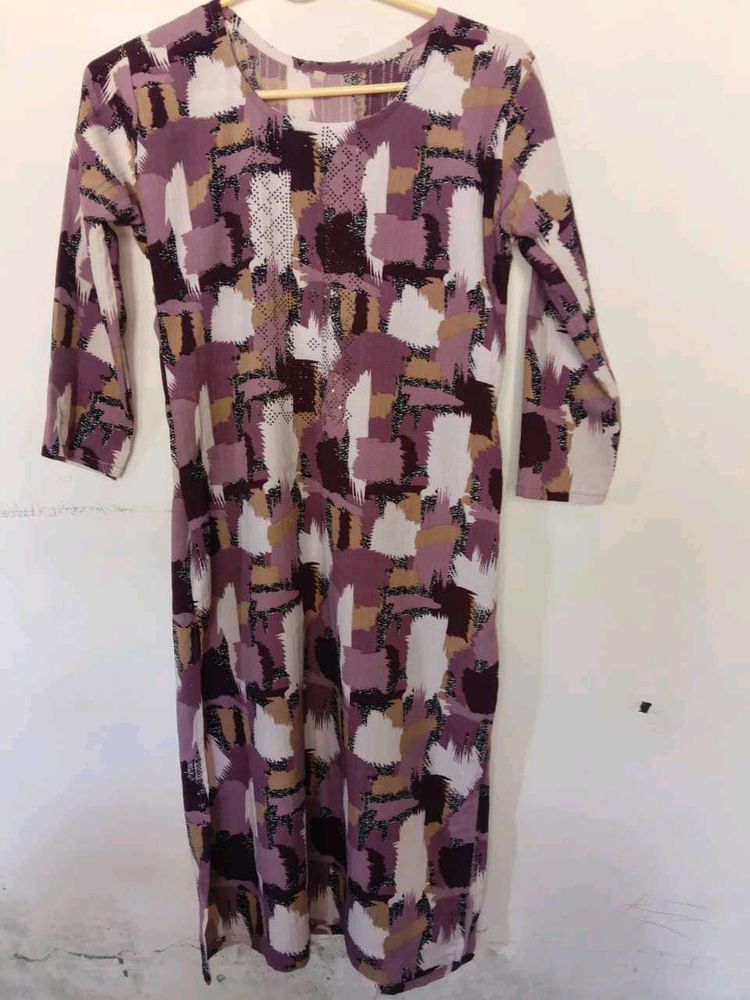 Abstract Print Casual Dress