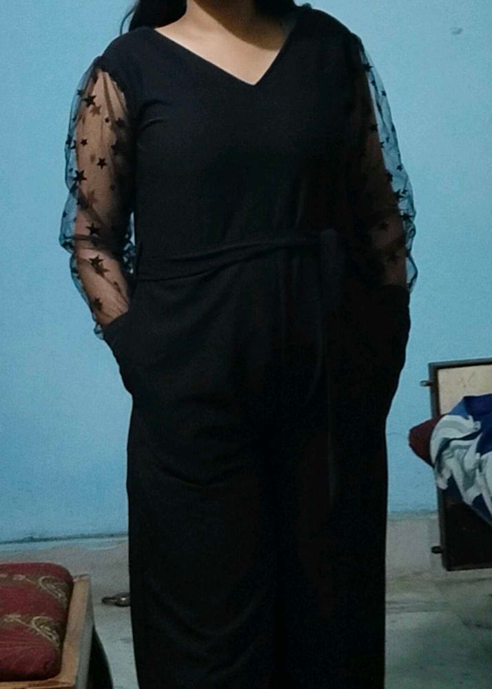 Black Colour Jumpsuit With Beautiful Sleeves ❤️