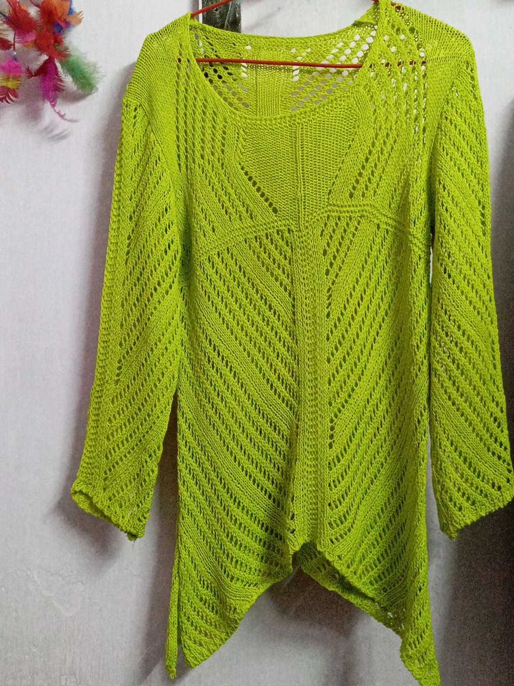 Crochet Lime green Top