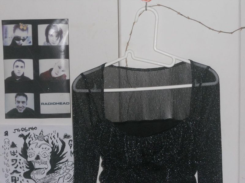 Sparkly Black Long Sleeve Dress