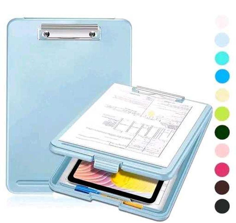 Light Blue Clipboard with Storage