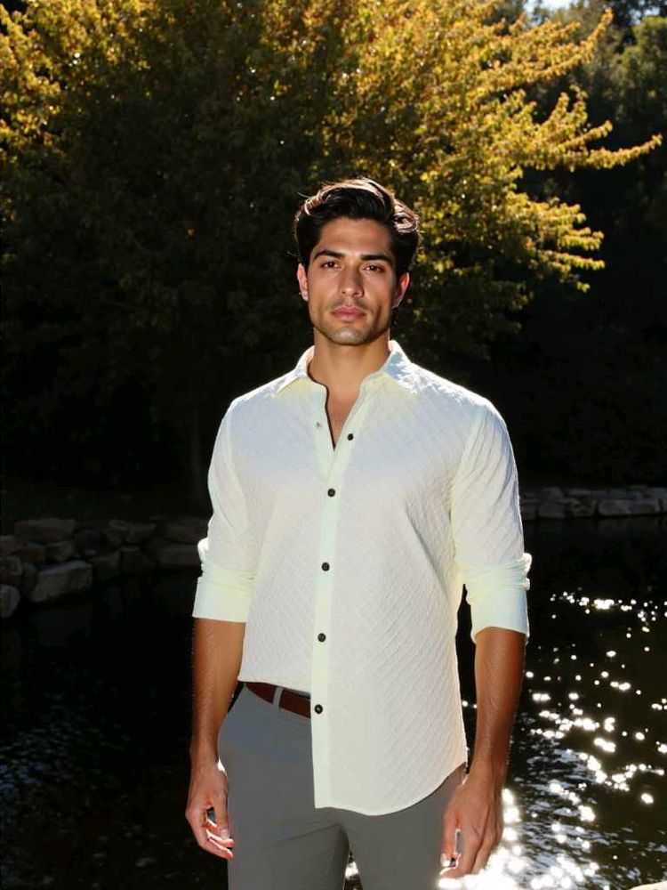 Textured Button-Down Shirt