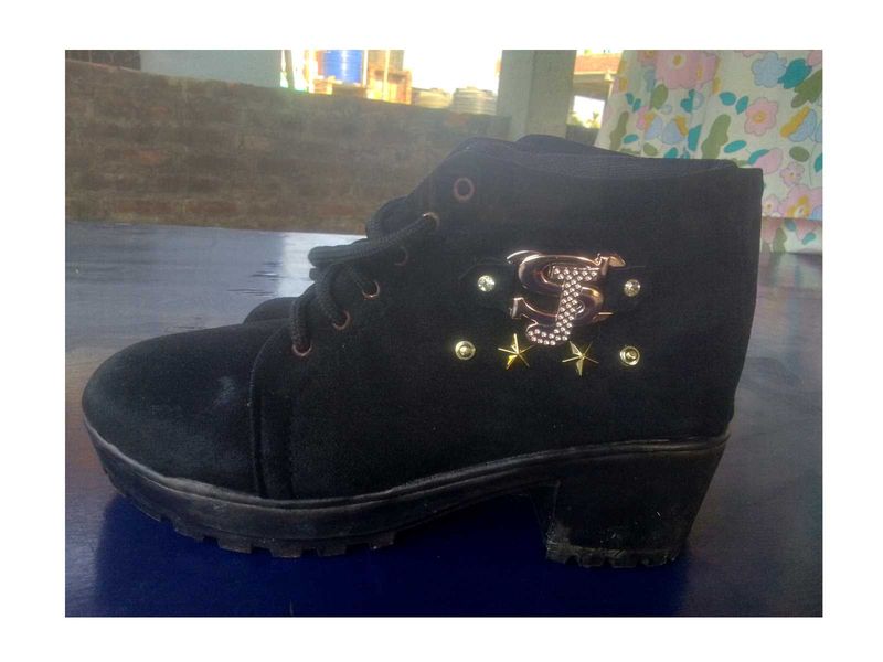 Stylish Black Heeled Booties