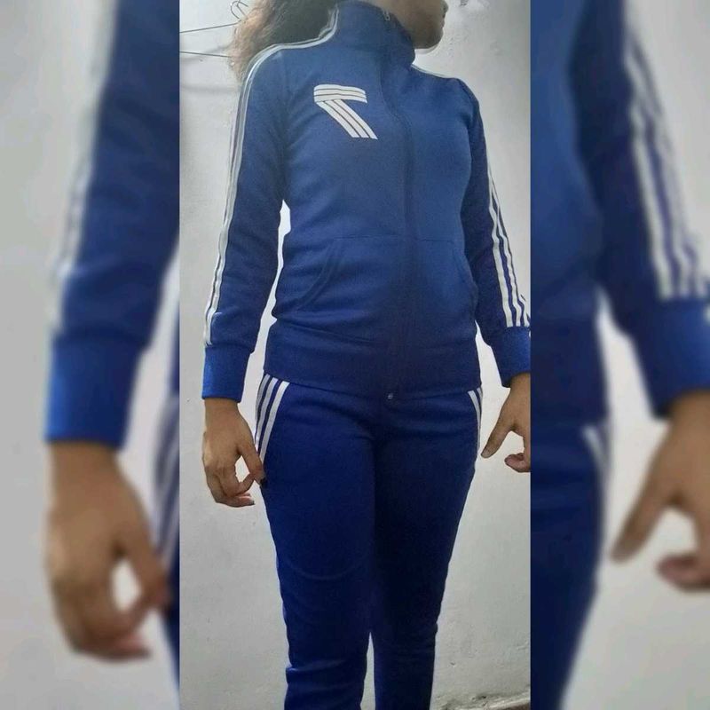 Blue Athletic Tracksuit Set