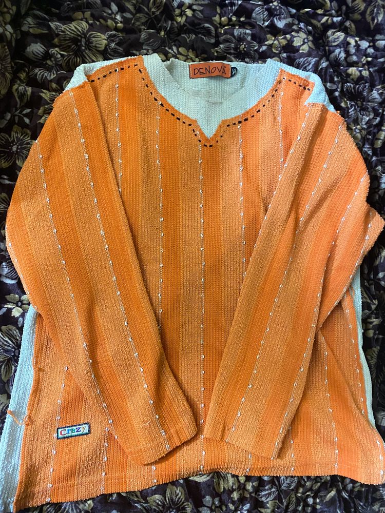 Orange Full Sleve Top