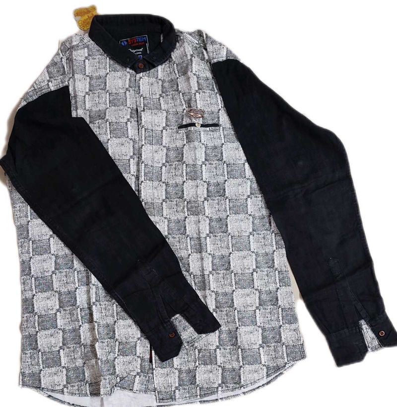 One White Black Checks shirt