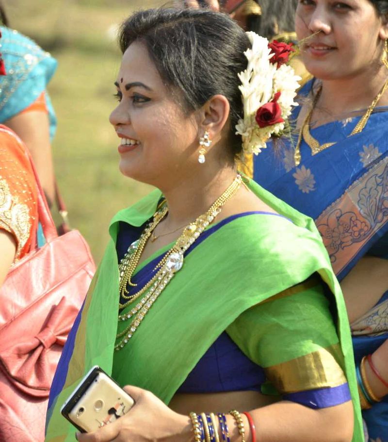 Elegant Blue &amp; Green Saree