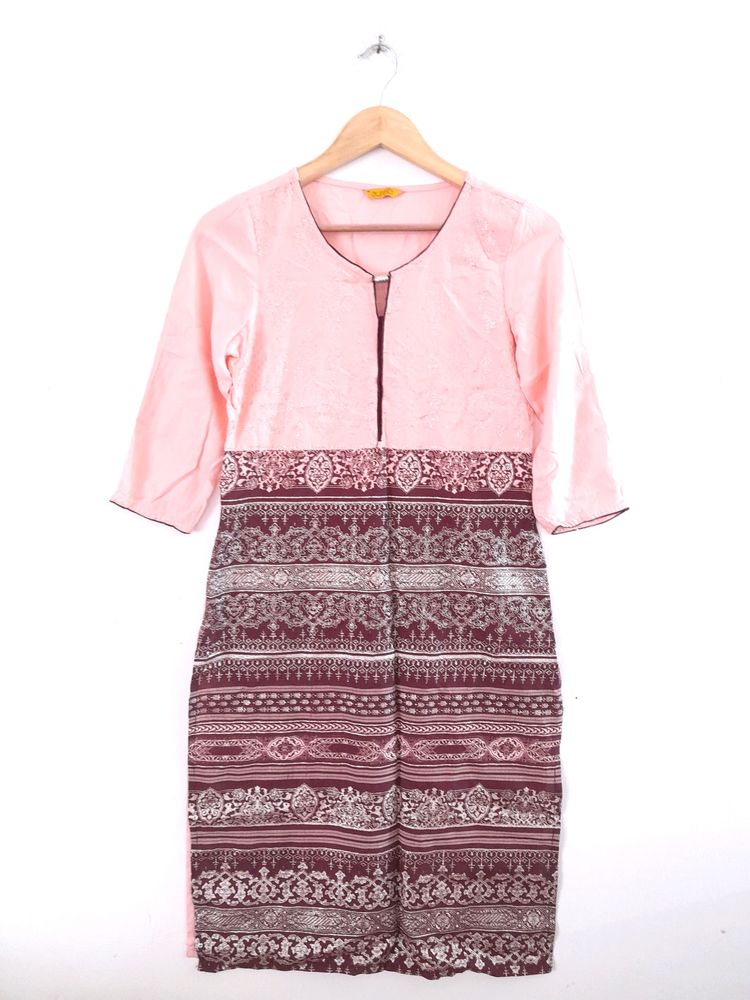 Pink Patterned Dress