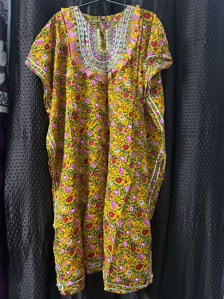 Floral Print Kaftan