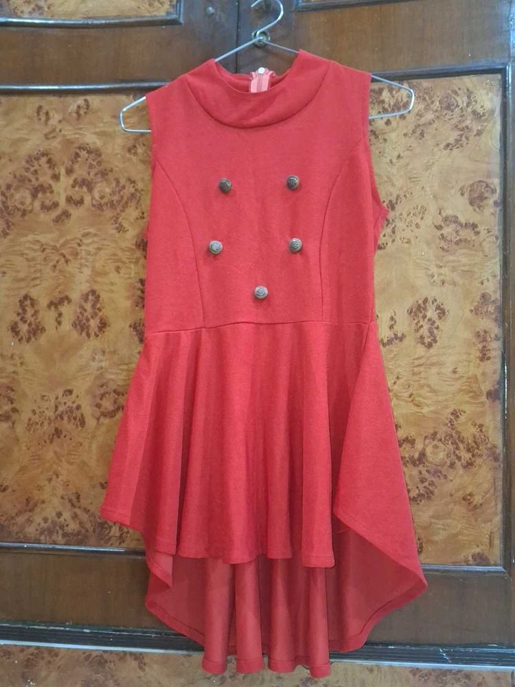 Red High-Low Dress