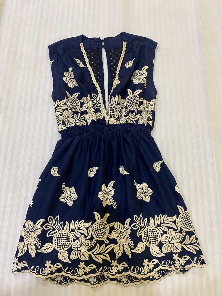 Floral Embroidered Mini Dress Bust 34-38