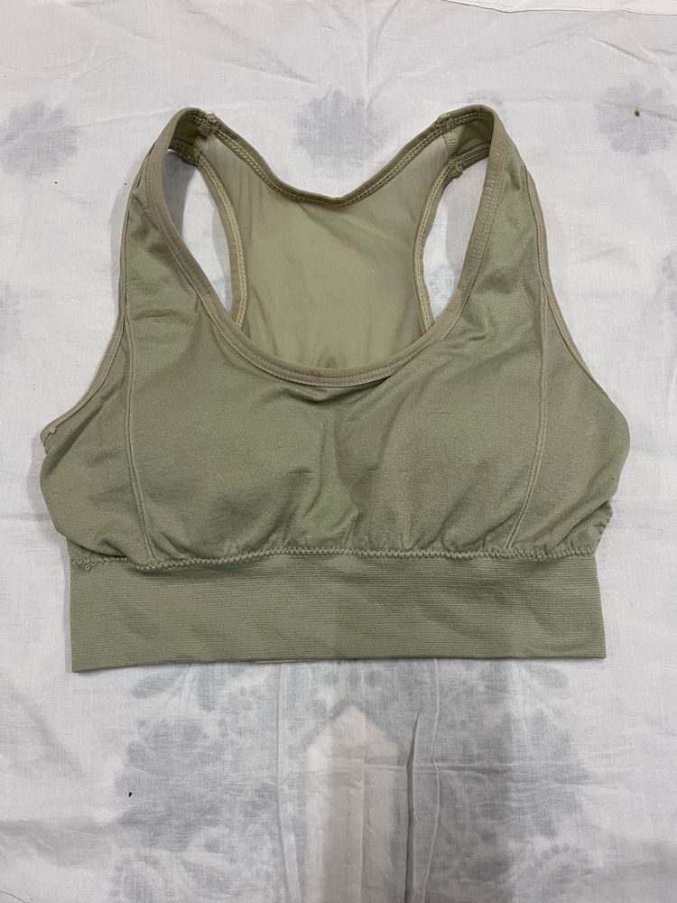 Green Sports Bra