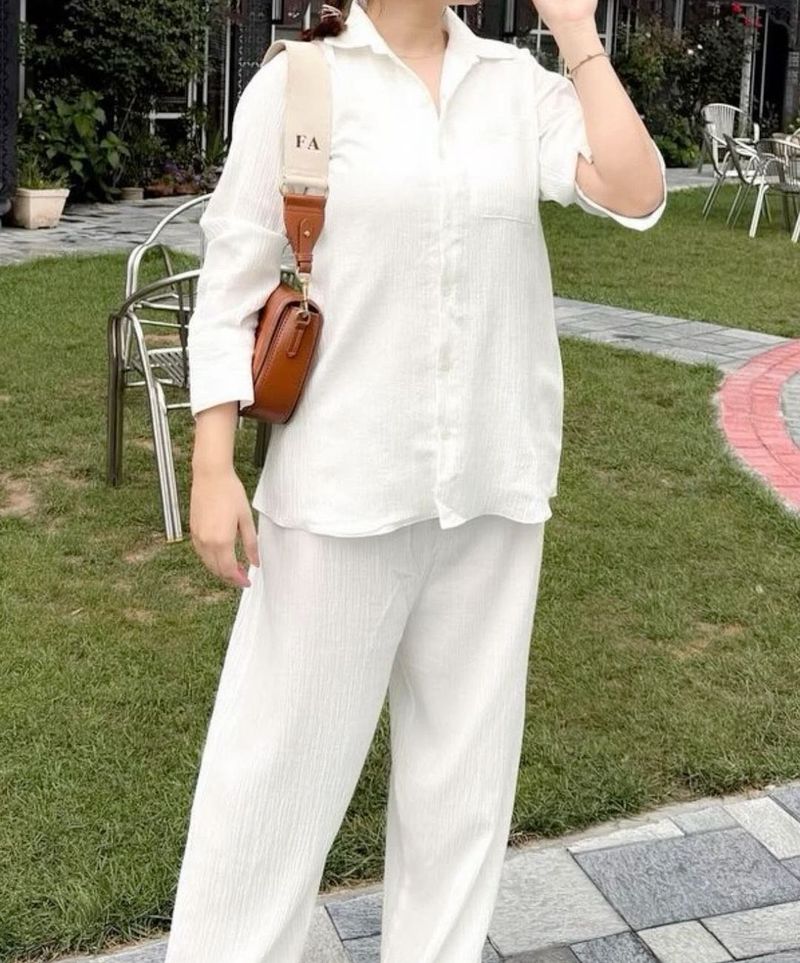 White Linen Co-ord Set