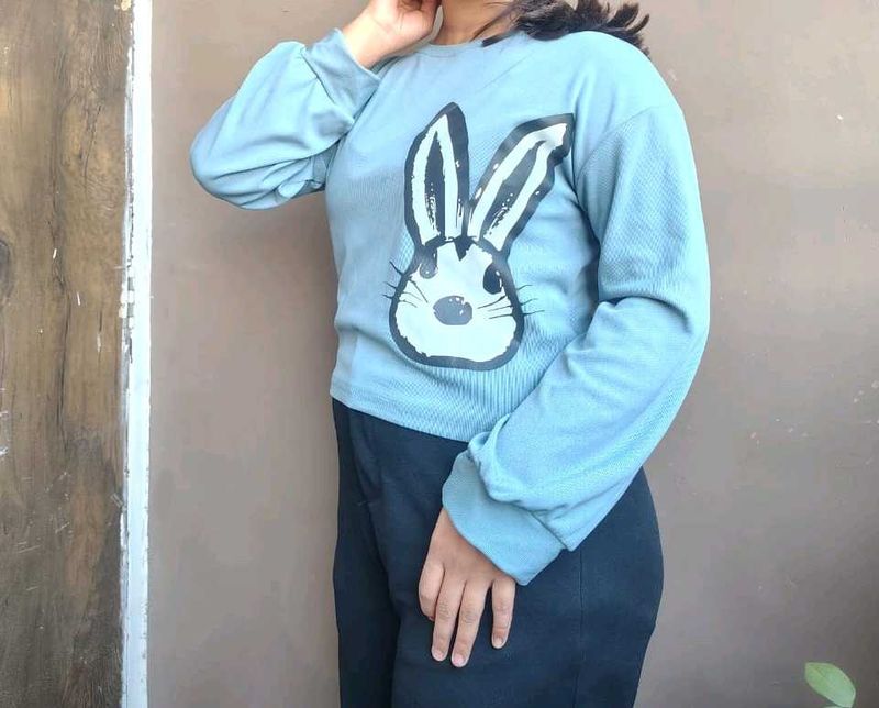 Cute Bunny Graphic Sweatshirt