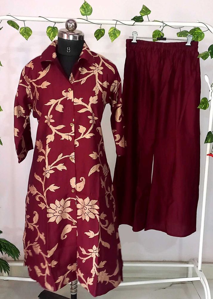Brand New Maroon Partywear Coord Set