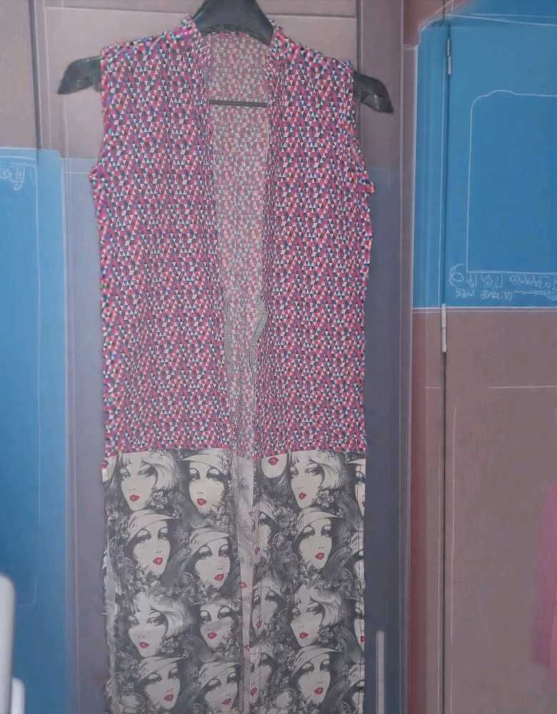 Pop Art Geometric Duster Shrug