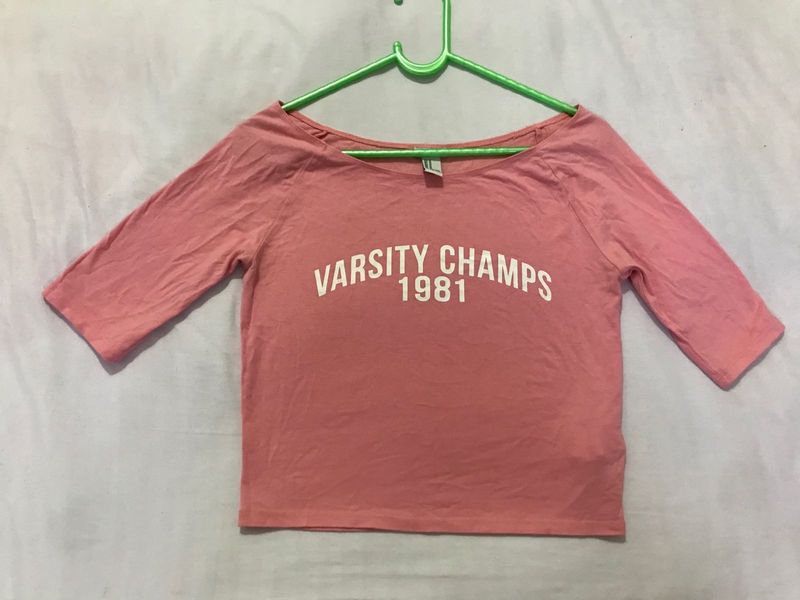 Forever 21 Baby Pink Cropped Top Bust 32