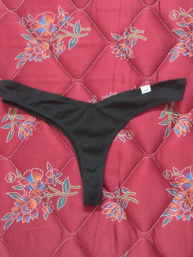 Primark Black Thong