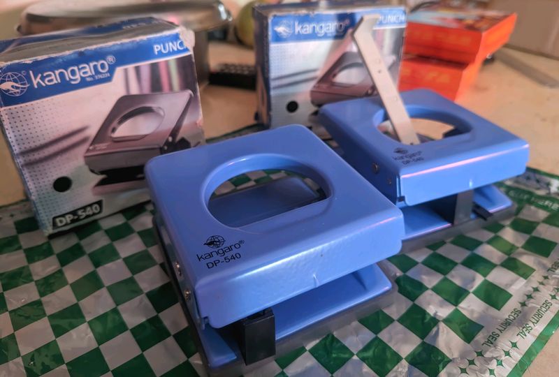 Kangaro DP-540 Paper Punch In Light Blue Color (punching machine)